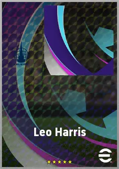 Leo Harris eFootball 2026 player card, 58 OVR CMF