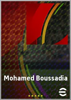 Mohamed Boussadia eFootball 2026 player card, 62 OVR AMF