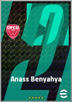 Anass Benyahya eFootball 2026 player card, 62 OVR CB