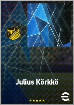 Julius Körkkö eFootball 2026 player card, 63 OVR CF