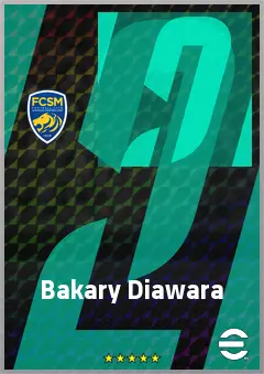 Bakary Diawara eFootball 2026 player card, 60 OVR AMF