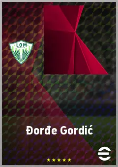 Đorđe Gordić eFootball 2026 player card, 60 OVR CMF