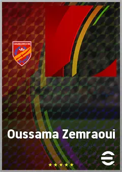 Oussama Zemraoui eFootball 2026 player card, 66 OVR AMF