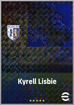 Kyrell Lisbie eFootball 2026 player card, 69 OVR LWF