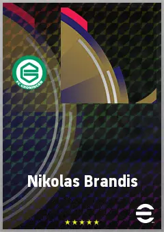 Nikolas Brandis eFootball 2026 player card, 65 OVR LB