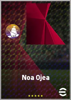 Noa Ojea eFootball 2026 player card, 62 OVR LWF