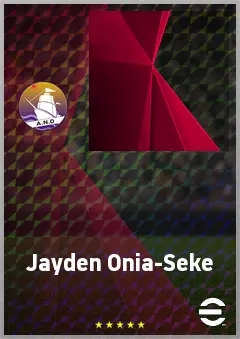 Jayden Onia-Seke eFootball 2026 player card, 67 OVR RWF