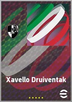 Xavello Druiventak eFootball 2026 player card, 65 OVR CF