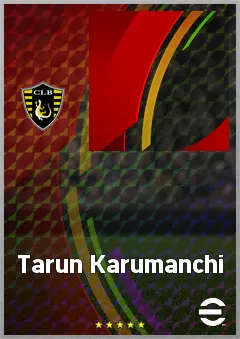 Tarun Karumanchi eFootball 2026 player card, 69 OVR DMF