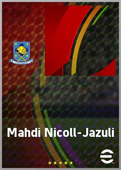Mahdi Nicoll-Jazuli eFootball 2026 player card, 63 OVR CMF