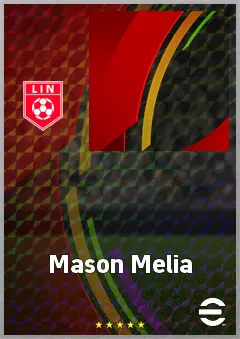 Mason Melia eFootball 2026 player card, 65 OVR CF