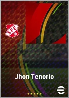 Jhon Tenorio eFootball 2026 player card, 62 OVR LWF