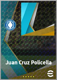 Juan Cruz Policella eFootball 2026 player card, 64 OVR LWF
