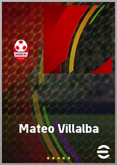Mateo Villalba eFootball 2026 player card, 63 OVR CMF
