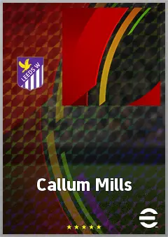 Callum Mills eFootball 2026 player card, 62 OVR AMF