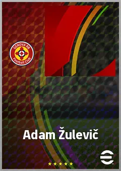 Adam Žulevič eFootball 2026 player card, 62 OVR CF