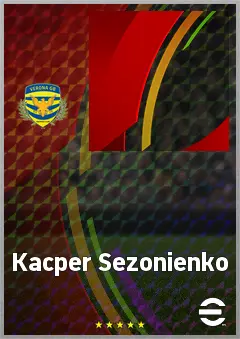 Kacper Sezonienko eFootball 2026 player card, 66 OVR CF