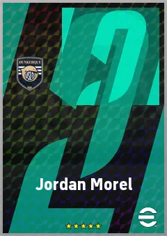 Jordan Morel eFootball 2026 player card, 62 OVR CMF