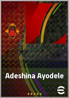 Adeshina Ayodele eFootball 2026 player card, 62 OVR CF
