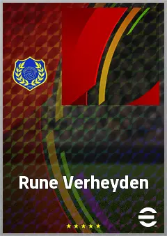 Rune Verheyden eFootball 2026 player card, 61 OVR LB