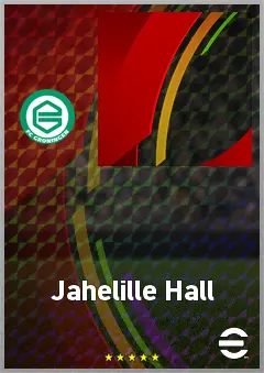 Jahelille Hall eFootball 2026 player card, 63 OVR CMF