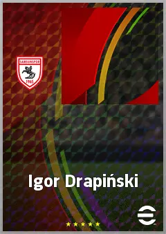 Igor Drapiński eFootball 2026 player card, 68 OVR CB