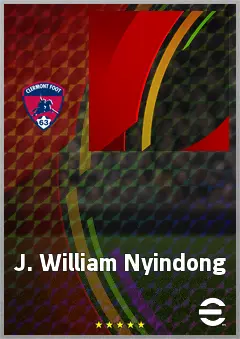 J. William Nyindong eFootball 2026 player card, 63 OVR CF