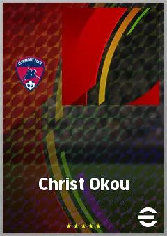Christ Okou eFootball 2026 player card, 64 OVR CF