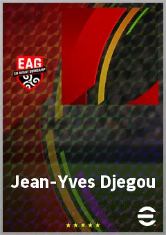 Jean-Yves Djegou eFootball 2026 player card, 62 OVR CF