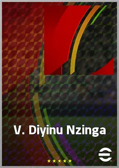 V. Diyinu Nzinga eFootball 2026 player card, 61 OVR DMF