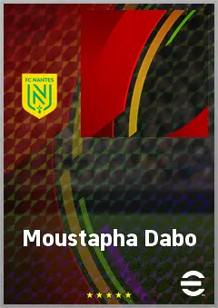Moustapha Dabo eFootball 2026 player card, 64 OVR RWF