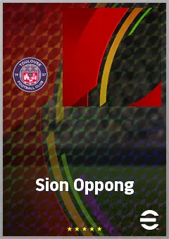 Sion Oppong eFootball 2026 player card, 64 OVR LWF