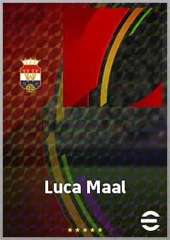 Luca Maal eFootball 2026 player card, 62 OVR CF