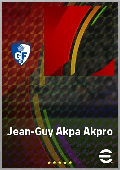 Jean-Guy Akpa Akpro eFootball 2026 player card, 61 OVR RWF