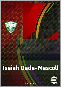 Isaiah Dada-Mascoll eFootball 2026 player card, 62 OVR DMF