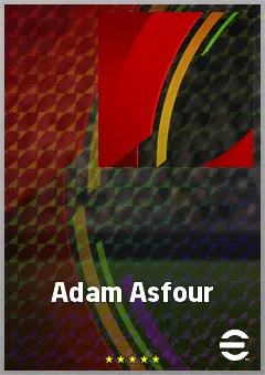 Adam Asfour eFootball 2026 player card, 63 OVR CB