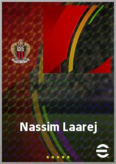 Nassim Laarej eFootball 2026 player card, 62 OVR AMF