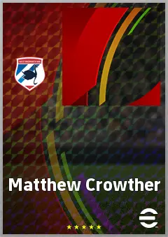 Matthew Crowther eFootball 2026 player card, 61 OVR DMF
