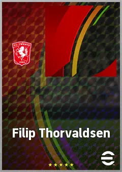 Filip Thorvaldsen eFootball 2026 player card, 68 OVR RWF