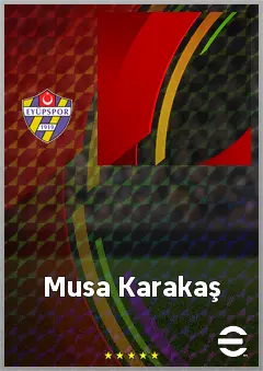 Musa Karakaş eFootball 2026 player card, 61 OVR RWF