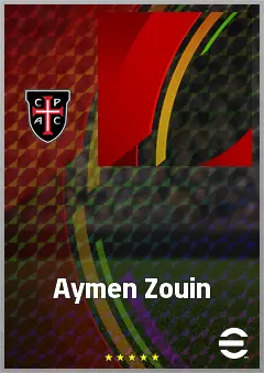 Aymen Zouin eFootball 2026 player card, 65 OVR LWF