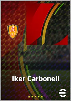 Iker Carbonell eFootball 2026 player card, 62 OVR RB