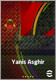 Yanis Asghir eFootball 2026 player card, 61 OVR AMF