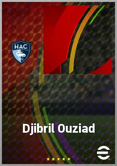 Djibril Ouziad eFootball 2026 player card, 58 OVR RB