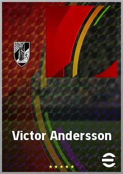 Victor Andersson eFootball 2026 player card, 65 OVR LWF