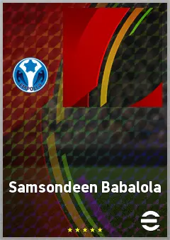 Samsondeen Babalola eFootball 2026 player card, 61 OVR LB