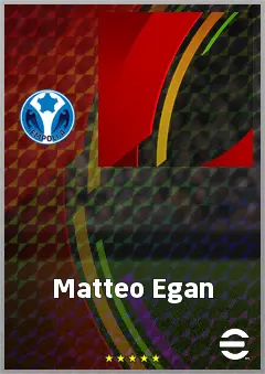 Matteo Egan eFootball 2026 player card, 56 OVR RMF