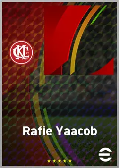 Rafie Yaacob eFootball 2026 player card, 63 OVR RWF