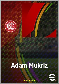 Adam Mukriz eFootball 2026 player card, 60 OVR RWF