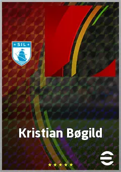 Kristian Bøgild eFootball 2026 player card, 61 OVR RWF